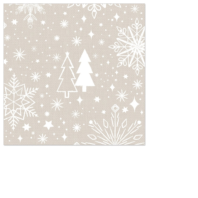 Artebene Servietten Weihnachtsbaum taupe klein