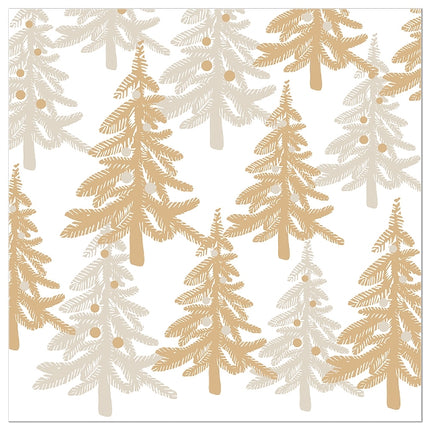 Artebene Servietten Tannenbäume taupe