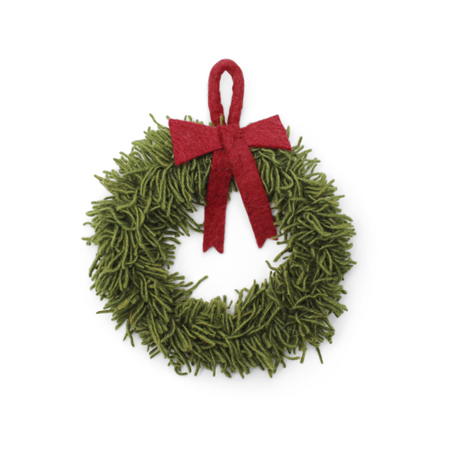 Gry & Sif Kranz mit roter Schleife 25 cm