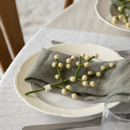 Gry & Sif Deko Mini-Zweig Beeren hellgelb