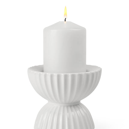 Lyngby Tura Blockkerzenhalter 10 cm weiß