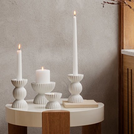 Lyngby Tura Blockkerzenhalter 10 cm weiß