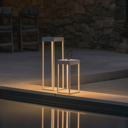 Qoozii Bali 50 LED-Outdoorlaterne weiß