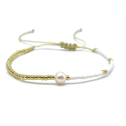 Parsley & Pepper LA PERLA Armband Miyuki Süßwasser Zuchtperle weiß
