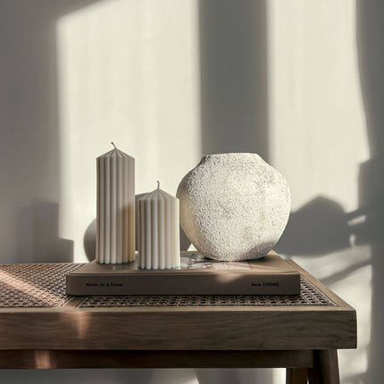 Skulptur Kerze Messina – Rapswachs, H 20 cm