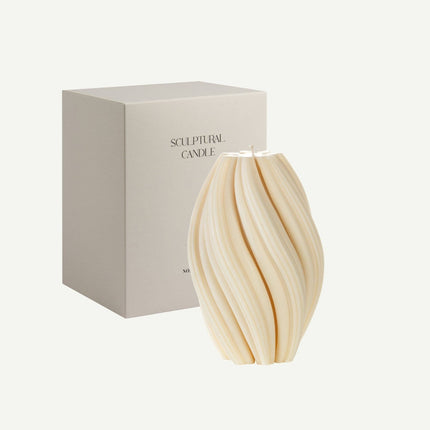 Skulptur Kerze Florence Large – Rapswachs, H 19 cm