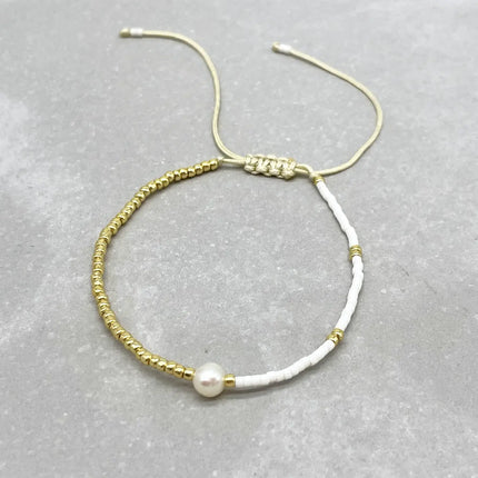 Parsley & Pepper LA PERLA Armband Miyuki Süßwasser Zuchtperle weiß