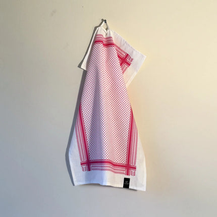 Kiss my Kitchen Geschirrtuch Pali weiß pink