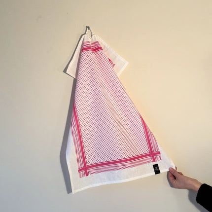 Kiss my Kitchen Geschirrtuch Pali weiß pink