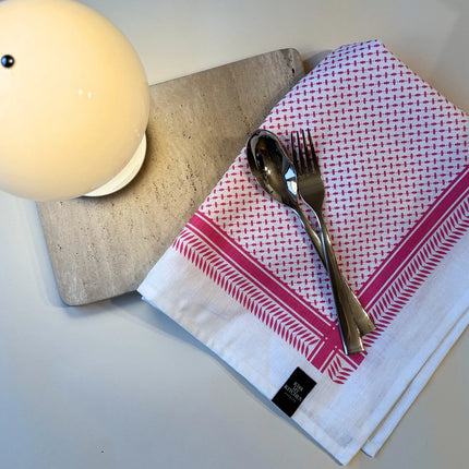 Kiss my Kitchen Geschirrtuch Pali weiß pink