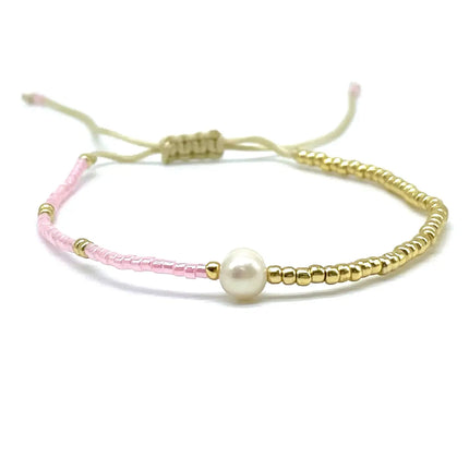 Parsley & Pepper LA PERLA Armband Miyuki Süßwasser Zuchtperle rosa