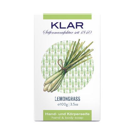 Klar Lemongrassseife 100 g, Cosmos zertifiziert, palmölfrei