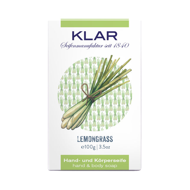 Klar Lemongrassseife 100 g, Cosmos zertifiziert, palmölfrei