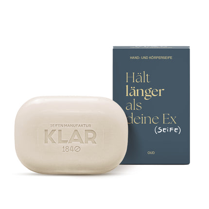 Klar Duschseife Oud 135 g, palmölfrei