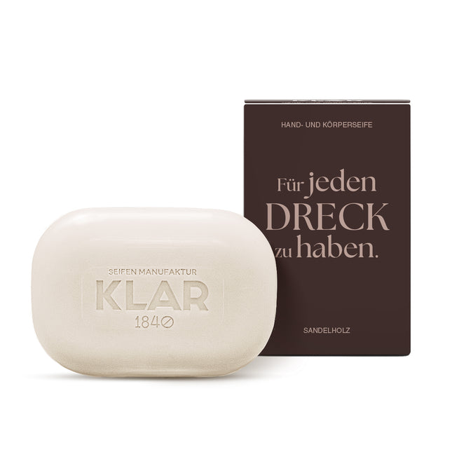 Klar Duschseife Sandelholz 135 g, palmölfrei