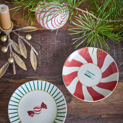 Bloomingville Yule Teller Steingut 12,5 cm 2er-Set