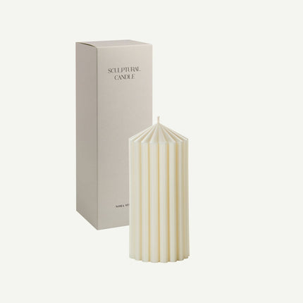 Skulptur Kerze Cremona – Rapswachs, H 16 cm