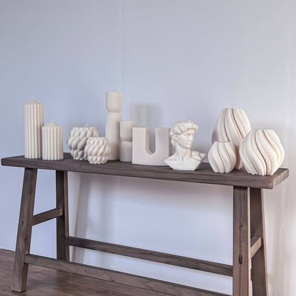 Skulptur Kerze Florence Large – Rapswachs, H 19 cm