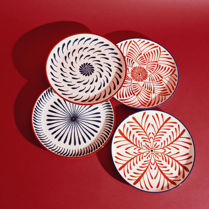 Serax Speiseteller Bazaar blau rot 26,5 cm