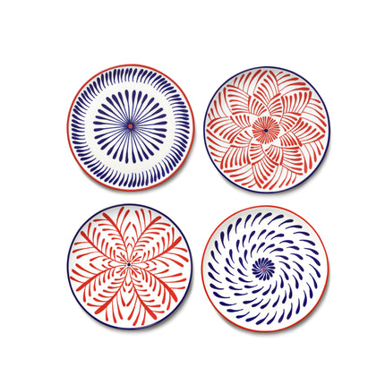 Serax Speiseteller Bazaar blau rot 26,5 cm