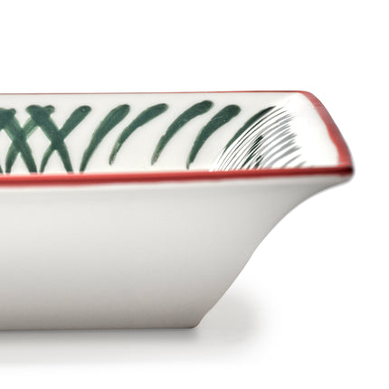 Serax Rechteckiger Teller Bazaar rot grün 20 x 16,5 cm