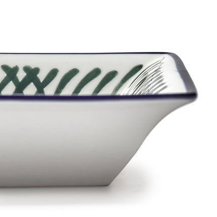 Serax Rechteckiger Teller Bazaar grün blau 20 x 16,5 cm