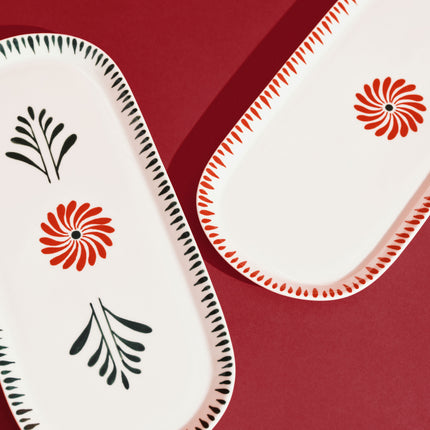 Serax Servierplatte oval Bazaar rot