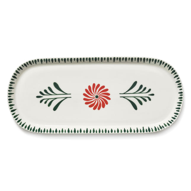 Serax Servierplatte oval Bazaar rot grün