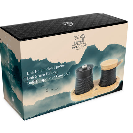 Peugeot Pfeffermühle und Salzgefäß Geschenkset Bali Gusseisen schwarz