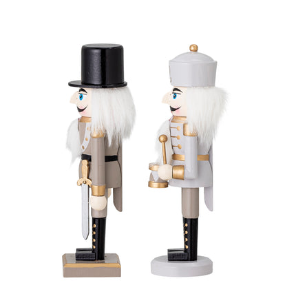 Darren Nussknacker 2er-Set von Bloomingville in Grau und Beige mit goldenen Details