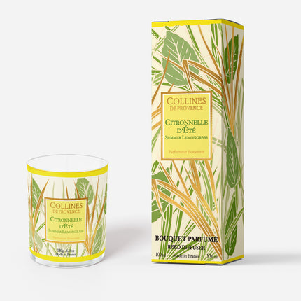 Collines de Provence Duftkerze Sommer-Zitronengras 180g