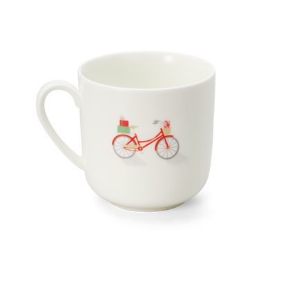 Fine Bone China Becher Dibbern Noel mit winterlichem Weihnachtsmotiv
