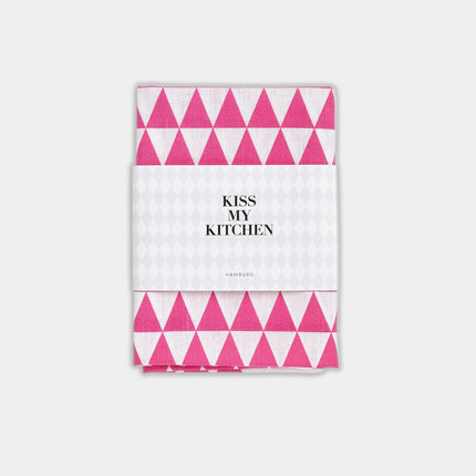 Kiss my Kitchen Geschirrtuch Dreieck pink