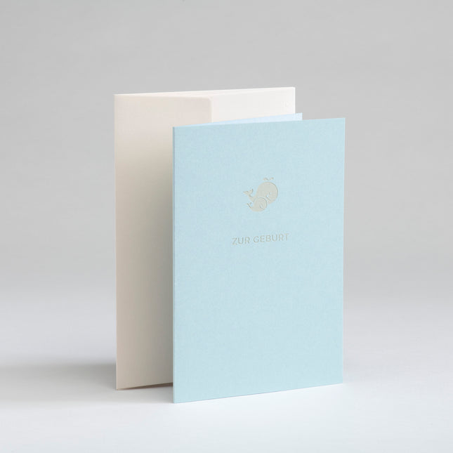 Gmund Karte Geburt Wal blau