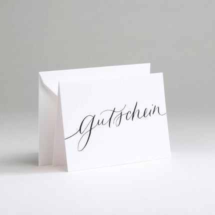 Gmund Karte Handlettering Gutschein