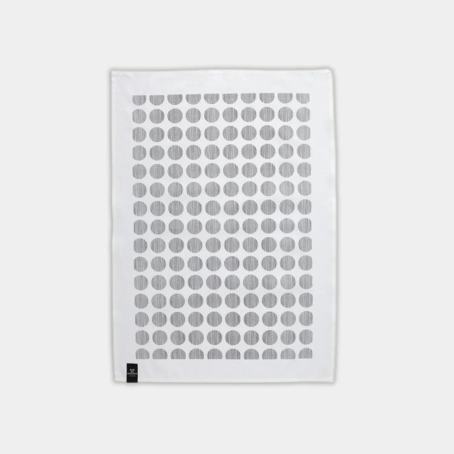 Kiss my Kitchen Geschirrtuch Punkte weiß schwarz