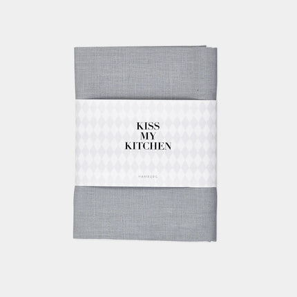 Kiss my Kitchen Geschirrtuch uni grau