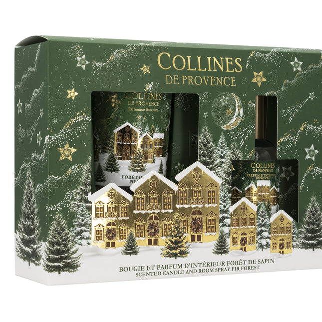 Collines de Provence Geschenkset Raumspray & Duftkerze Tannenwald