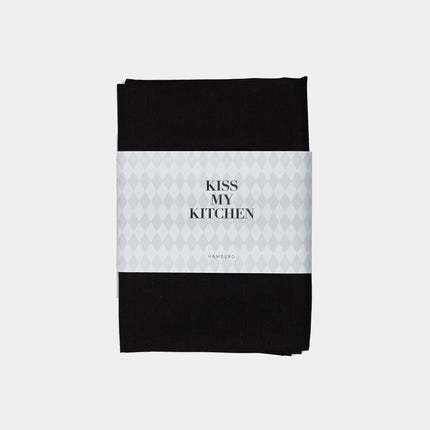 Kiss my Kitchen Geschirrtuch uni schwarz