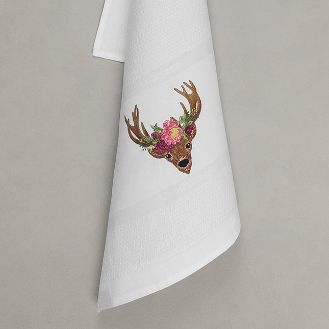 Vista Portuguese Geschirrtuch Hirsch mit Blumen