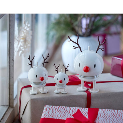 Hoptimist Reindeer Bumble in 3 Größen mit Weihnachtsdekoration