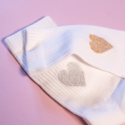 Ooley Socken Glitter Love Gold M (39-43)