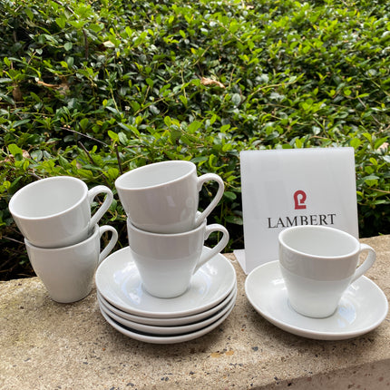 Lambert Kaffeetasse mit Untertasse weiß