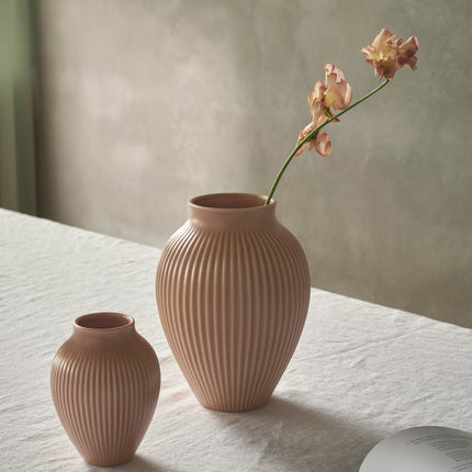 Knabstrup Vase Ripple Dusty rose 12,5 cm
