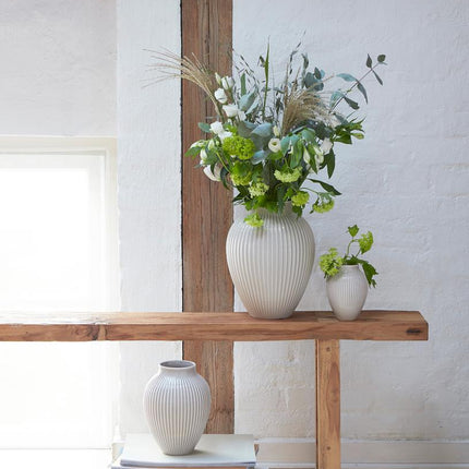 Knabstrup Vase Ripple weiß 12,5 cm