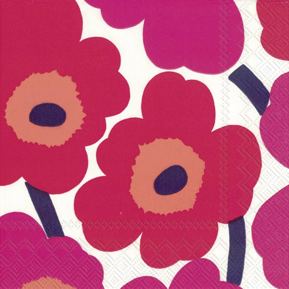 Marimekko Lunch-Servietten Unikko red 33 x 33 cm