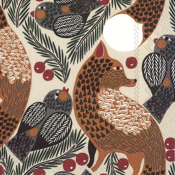 Marimekko Lunch-Servietten KETUNMARJA LINEN 33 x 33 cm