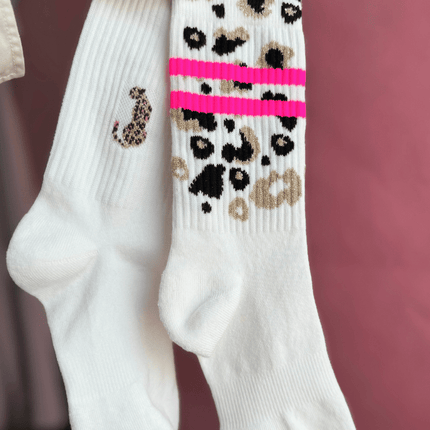 Ooley Socken Leo Allover NEON Pink M (39-43)