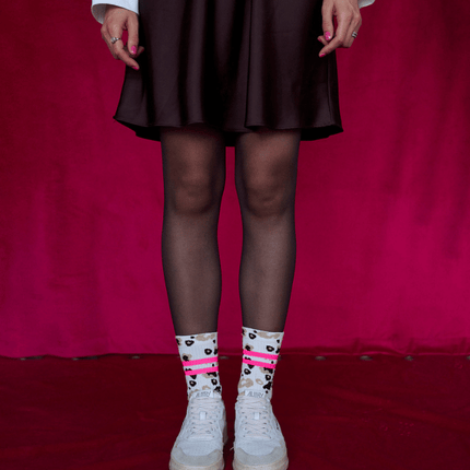 Ooley Socken Leo Allover NEON Pink M (39-43)