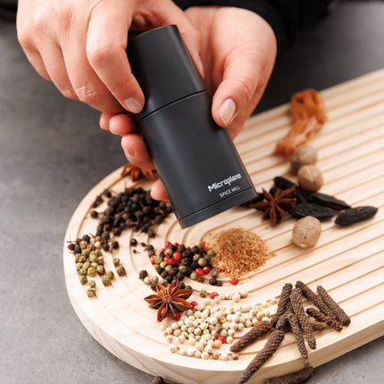 Microplane Gewürzmühle Anthrazit grau